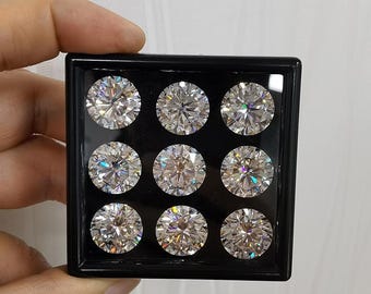 D color Loose Moissanite 5.00 mm White Round Brilliant Diamond Cut Loose Stone For Ring, Engagement Ring, Wedding Ring