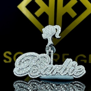 Benutzerdefinierte Buchstabe Hip Hop Anhänger, individueller Name, Herren Hip Hop Nummer Anhänger, Moissanite Anhänger, Ice Out Hip Hop Schmuck