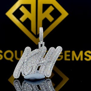 Benutzerdefinierter Buchstabe Hip Hop Anhänger, Charm Anhänger, Herren Hip Hop Anzahl Anhänger, KHI Buchstabe Moissanite Anhänger, Ice Out Hip Hop Schmuck