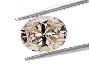 Brown Color Oval Cut 1.00 CT to 3.00 CT Loose Moissanite, Oval Brown Color for making Ring-Pendant, Collection Brown Fancy cut