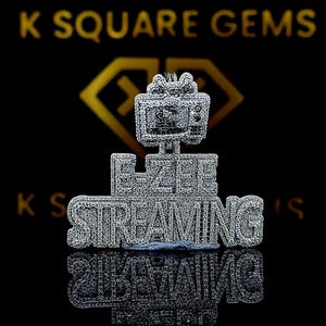 Pingente de Hip Hop com Letra Personalizada, Personalize Seu Nome de Sorte, Pingente de Número de Hip Hop Masculino, Pingente de Moissanite, Joias de Hip Hop Ice Out, Prata 925