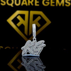 Benutzerdefinierter Buchstabe Hip Hop Anhänger, Anfangsbuchstaben Anhänger, Herren Hip Hop Brief Moissanite Anhänger, Ice Out Hip Hop Schmuck, 925 Silber Anhänger