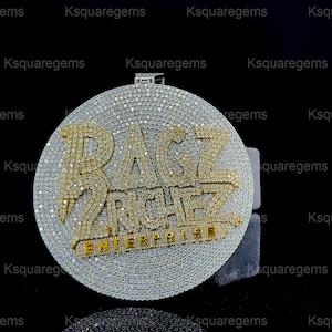 Kundenspezifische Anhänger, Name & Anfangsbuchstaben Anhänger, Silber Anhänger, personalisierte Hip Hop Schmuck, Micro Pave Prong Einstellung