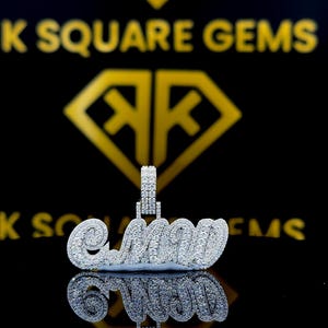 Pingente de Hip Hop com Número Personalizado, Personalize Sua Letra da Sorte, Pingente de Número de Hip Hop Masculino, Pingente de Moissanite, Joias de Hip Hop Ice Out