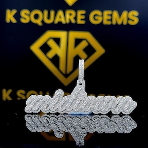 Pingente de Hip Hop com Número Personalizado, Personalize Sua Letra da Sorte, Pingente de Número de Hip Hop Masculino, Pingente de Moissanite, Joias de Hip Hop Ice Out
