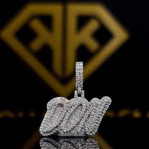 Colgante de letra personalizada de hip hop, colgante con dije, colgante de número de hip hop para hombre, colgante de moissanita con letra DON, joyería de hip hop Ice Out