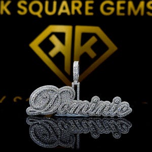 Pingente de Hip Hop com Letra Personalizada, Personalize Sua Letra da Sorte, Pingente de Número de Hip Hop Masculino, Pingente de Moissanite, Joias de Hip Hop Ice Out