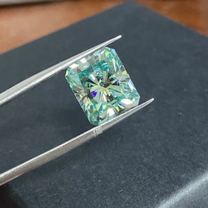 Light Blue Radiant Cut Loose Moissanite Diamond ,VVS Clarity Moissanite For Making Ring,Pendant, Jewelry Making, Wholesale Price