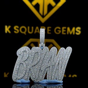 Pingente de número personalizado de hip hop, personalizado sua letra da sorte, pingente de número de hip hop masculino, pingente de moissanite, joias de hip hop com gelo
