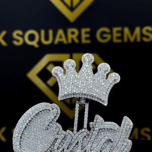 Benutzerdefinierte Glück Name oder Buchstabe Hip Hop Anhänger, Charm Anhänger, Anhänger Männer & Frauen, Moissanite Anhänger, Ice Out Hip Hop Schmuck, Geschenk für sie