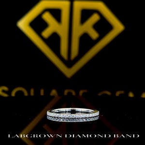 Lab Grown Diamond Eternity Band Diamond Eternity Ring 1.3 MM Stones in Full Eternity Matching Band Stackable Band Anniversary Ring for Her