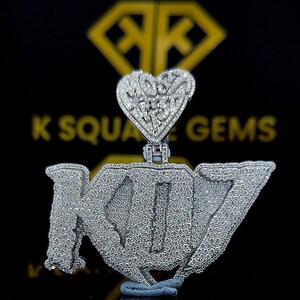 Pingente de carta personalizada de hip hop, personalizado sua letra da sorte, pingente de número de hip hop masculino, pingente de moissanite, joias de hip hop com gelo