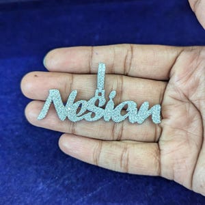Pingente de Hip Hop com Número Personalizado, Personalize Sua Letra da Sorte, Pingente de Número de Hip Hop Masculino, Pingente de Moissanite, Joias de Hip Hop Ice Out