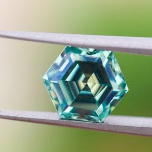 Fancy Blue Color Hexagon Excellent Cut | VVS Clarity Excellent | Loose Moissanite for Engagement Ring | Wedding Ring | 1 to 5 Carat