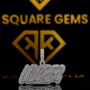 Benutzerdefinierte Buchstabe Hip Hop Anhänger, Benutzerdefiniert Ihr Glücksbuchstabe, Herren Hip Hop Zahlen Anhänger, Moissanite Anhänger, Ice Out Hip Hop Schmuck
