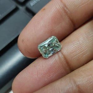 Light Blue Ice Crushed Radiant Cut Loose Moissanite Diamond ,VVS Clarity Moissanite For Making Ring,Pendant, Jewelry Making, Wholesale Price