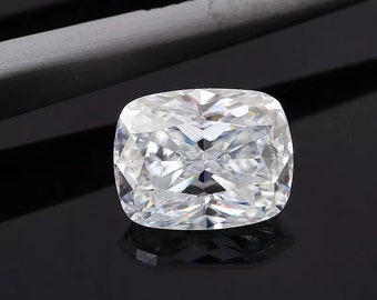Elongated Cushion Cut Moissanite Stone: D White VVS1 Loose Gem