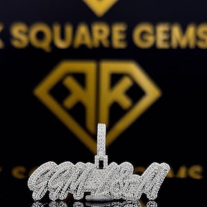 Benutzerdefinierte Buchstabe Hip Hop Anhänger, Benutzerdefiniert Ihr Glücksbuchstabe, Herren Hip Hop Zahlen Anhänger, Moissanite Anhänger, Ice Out Hip Hop Schmuck
