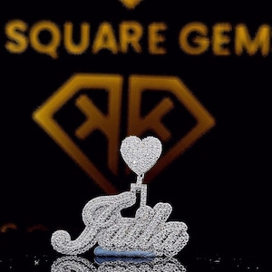 Custom Letter Hip Hop Pendant, Custom Your Lucky Letter, Men's Hip Hop Number Pendant, Moissanite Pendant, Ice Out Hip Hop Jewelry