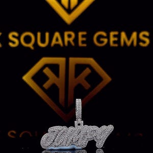 Pingente de número personalizado de hip hop, personalizado sua letra da sorte, pingente de número de hip hop masculino, pingente de moissanite, joias de hip hop com gelo