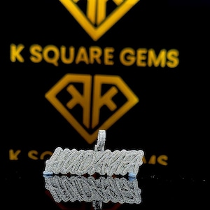 Pingente de Hip Hop com Letra Personalizada, Personalize Sua Letra da Sorte, Pingente de Número de Hip Hop Masculino, Pingente de Moissanite, Joias de Hip Hop Ice Out