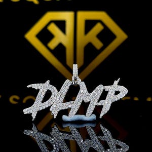 Pingente de Hip Hop com Letra Personalizada, Personalize Sua Letra da Sorte, Pingente de Nome de Hip Hop Masculino, Pingente de Moissanite, Joias de Hip Hop Ice Out