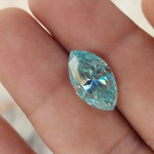Hellblaue Farbe VVS1 Excellent Marquise Lose Moissanite Diamantschliff Stein, Verwendung für die Herstellung von Schmuck, ausgefallene Form Moissanite, Großhandelspreis