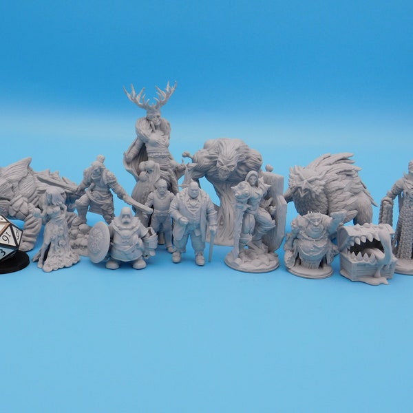 Mystery Miniatures Bag * Will Include up to Five Miniatures Per Bag * No Duplicates * D&D Miniatures * Primed