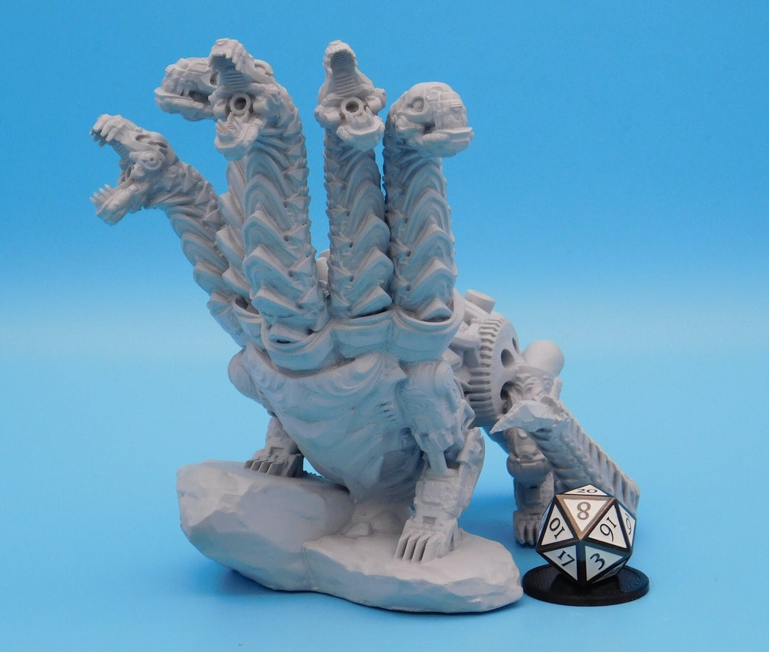 Clockwork Hydra Mechanical Hydra Steampunk Creature D&D Monster Primed