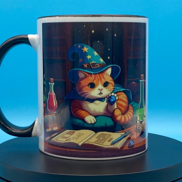 Kitty Wizard * Cute Cat Wizard * D&D Mug * Gift Mug * Ceramic Mug