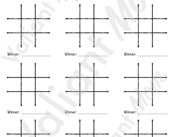 Tic-Tac-Toe Game - Printable/Digital Download