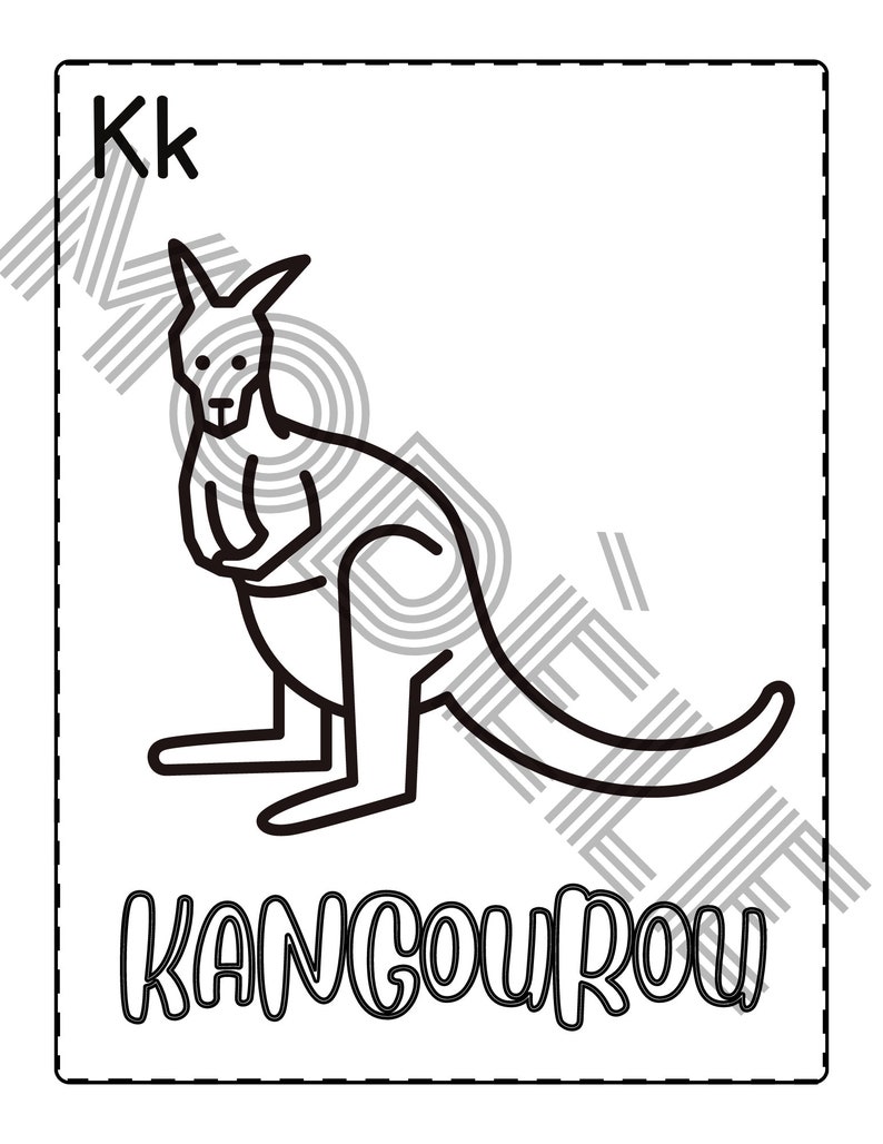 Printable ALPHABET Drawing Book in French Coloring Book Preschool and