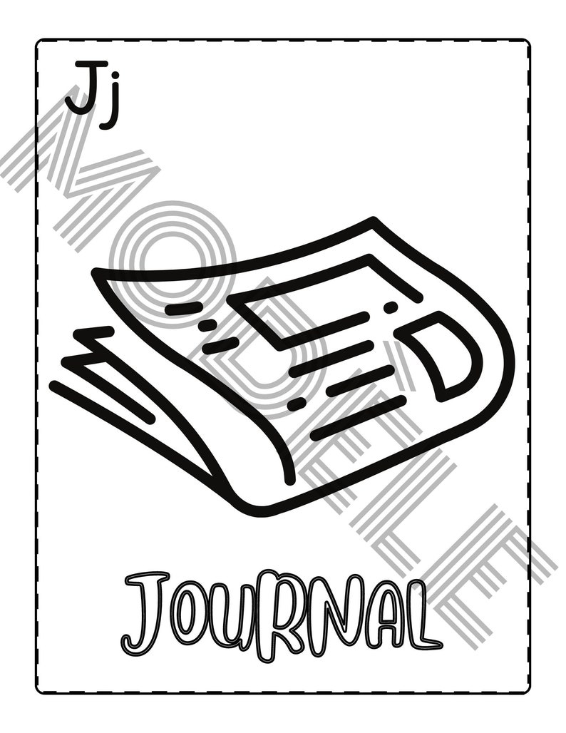 Printable ALPHABET Drawing Book in French Coloring Book Preschool and