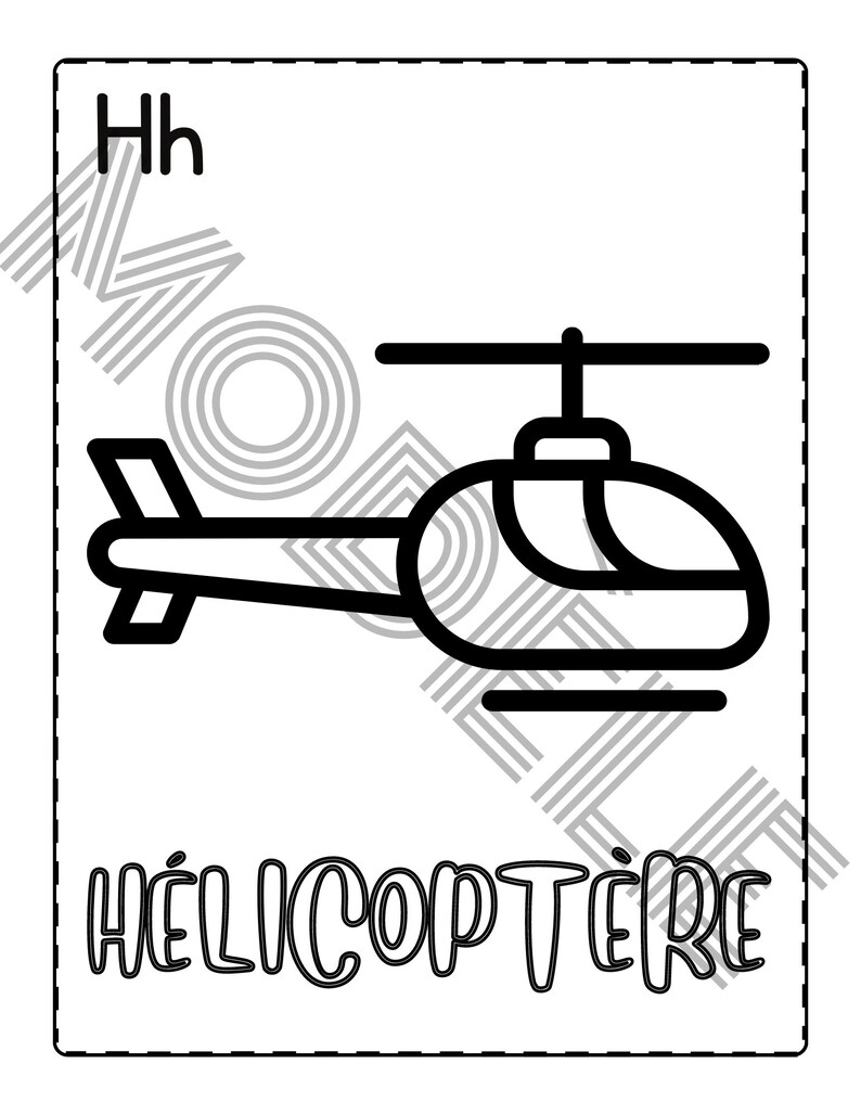 Printable ALPHABET Drawing Book in French Coloring Book Preschool and