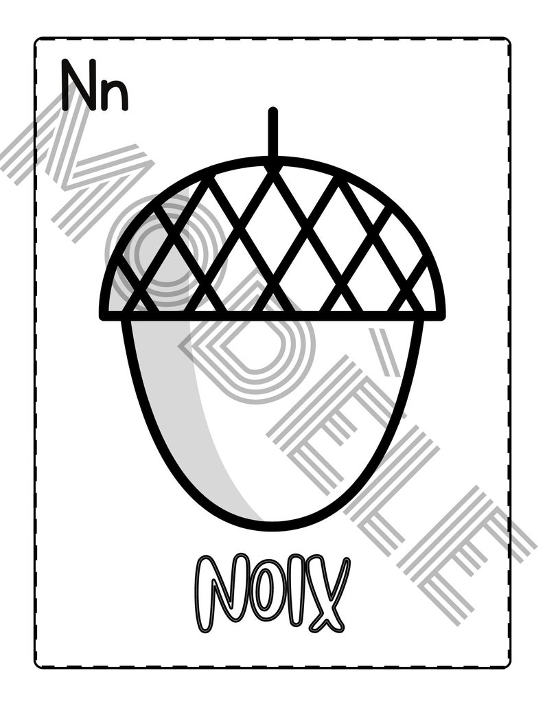 Printable ALPHABET Drawing Book in French Coloring Book Preschool and