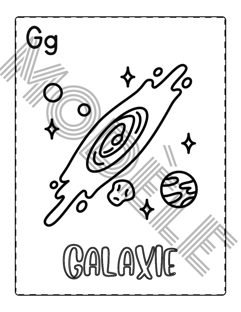 Printable ALPHABET Drawing Book in French Coloring Book Preschool and