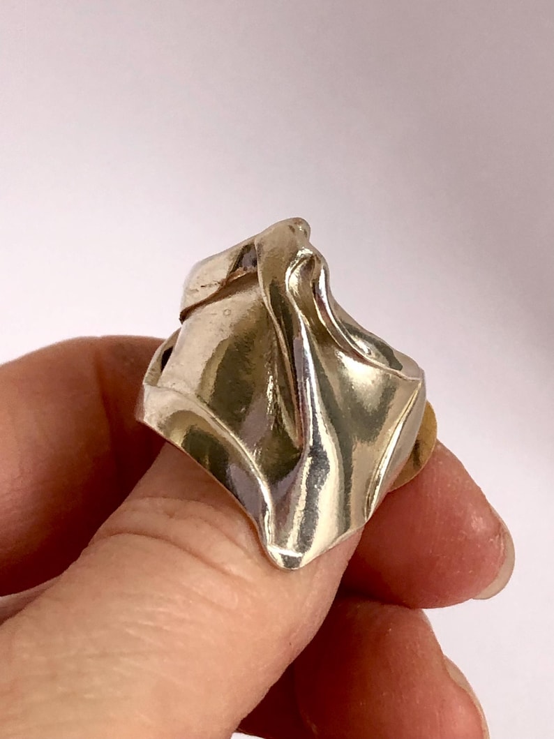 Silver statement ring image 4