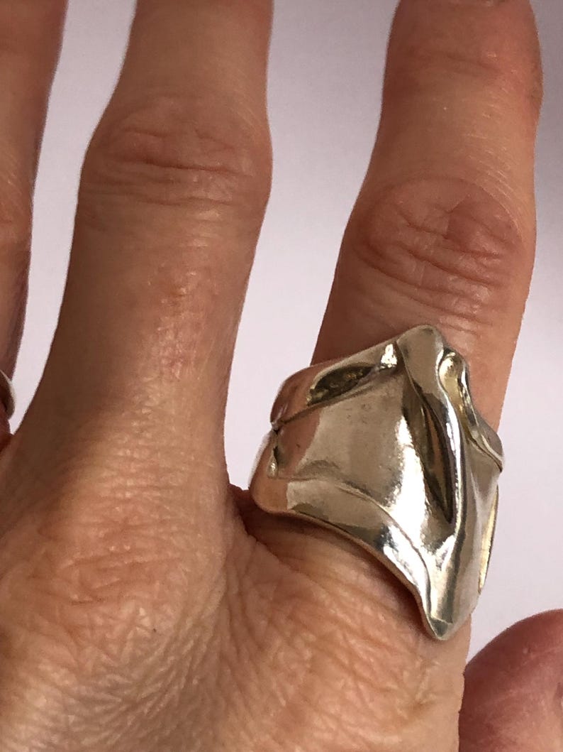 Silver statement ring image 2