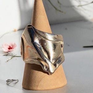 Silver statement ring image 3