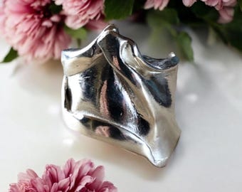 Silver statement ring