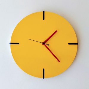 Fabulous Bauhaus Inspired Red, Yellow and Blue Wall Clock