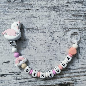 Customizable Silicone Pacifier Chain - Newborn Pacifier Clip - Baby Shower Gift Idea - Safe Accessory for Babies