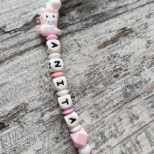 Customizable Silicone Pacifier Chain - Newborn Pacifier Clip - Baby Shower Gift Idea - Safe Accessory for Babies
