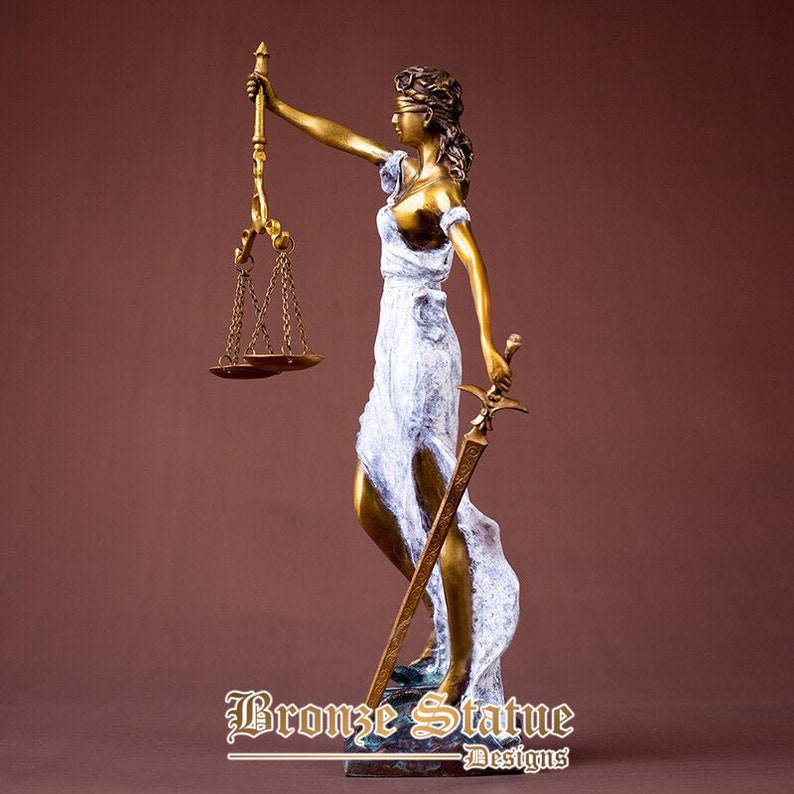 Bronze Lady Justice Statue Lady Justice Bronze Sculpture Etsy