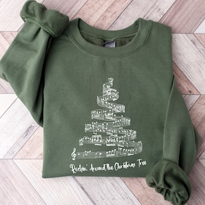 Christmas Tree Sweatshirt, Rockin Around The Christmas Tree, Women Christmas Shirts, Christmas Trees Shirt, Holiday Sweatshirt, Winter Shirt