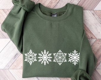 Snowflake Shirt, snowflake sweatshirt, Let it Snow, Winter Sweatshirt, Snowflake Sweater, Christmas Sweater, Cute Winter Sweatshirt