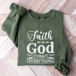 Christliche Weihnachten, Glaube Shirt, Gott Sweatshirt, Geschenk für religiöse Person, positive Zitate, christliches Geschenk, Glaube, Sonntag Schule Geschenk
