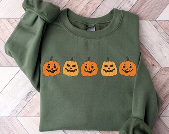 Pumpkin Sweatshirt, Pumpkin Shirt, Fall shirt, Jack-o-Lantern Sweatshirt, Halloween Crewneck, Halloween Sweater, Fall pumpkin Shirt