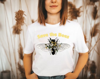 save the bees unisex tshirt, nature shirt, bee shirt, save bees, beekeeper tshirt