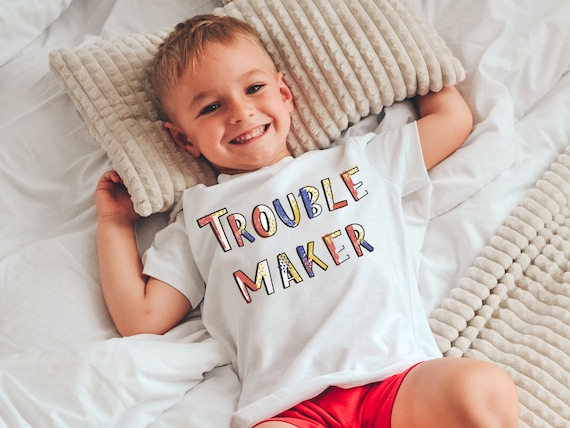 Trouble Maker Tshirt, funny toddler tshirt, funny kids shirt, Toddler Boy or Girl Shirts, Toddler Apparel, Toddler Graphic Tees